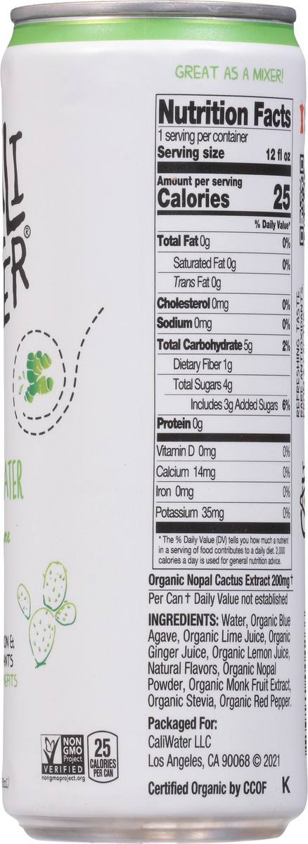 slide 5 of 9, CALIWATER Ginger Cactus Water - 12 fl oz, 1 ct