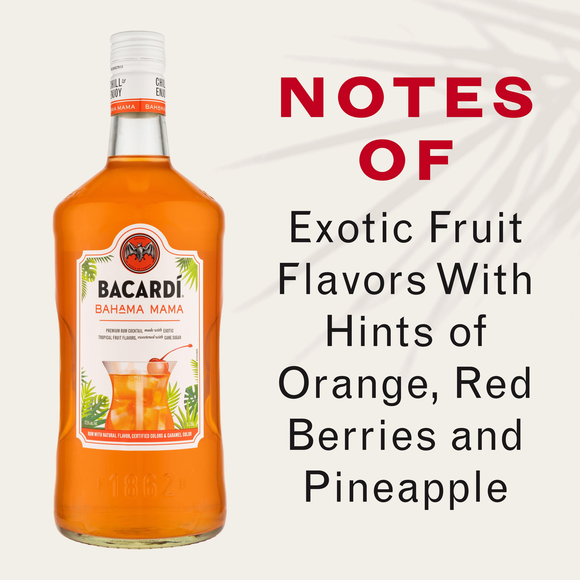 slide 2 of 5, Bacardi Bacardí Bacardi Bahama Mama Gluten Free Premium Rum Cocktail 12.5% 175Cl/1.75L, 1.75 liter