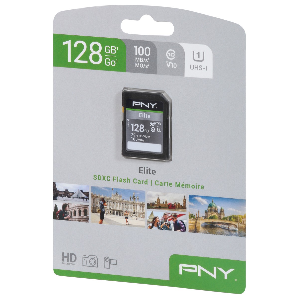 slide 2 of 9, PNY 128 GB Elite SDXC Flash Card 1 ea, 1 ct