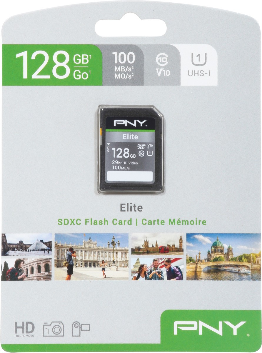 slide 9 of 9, PNY 128 GB Elite SDXC Flash Card 1 ea, 1 ct