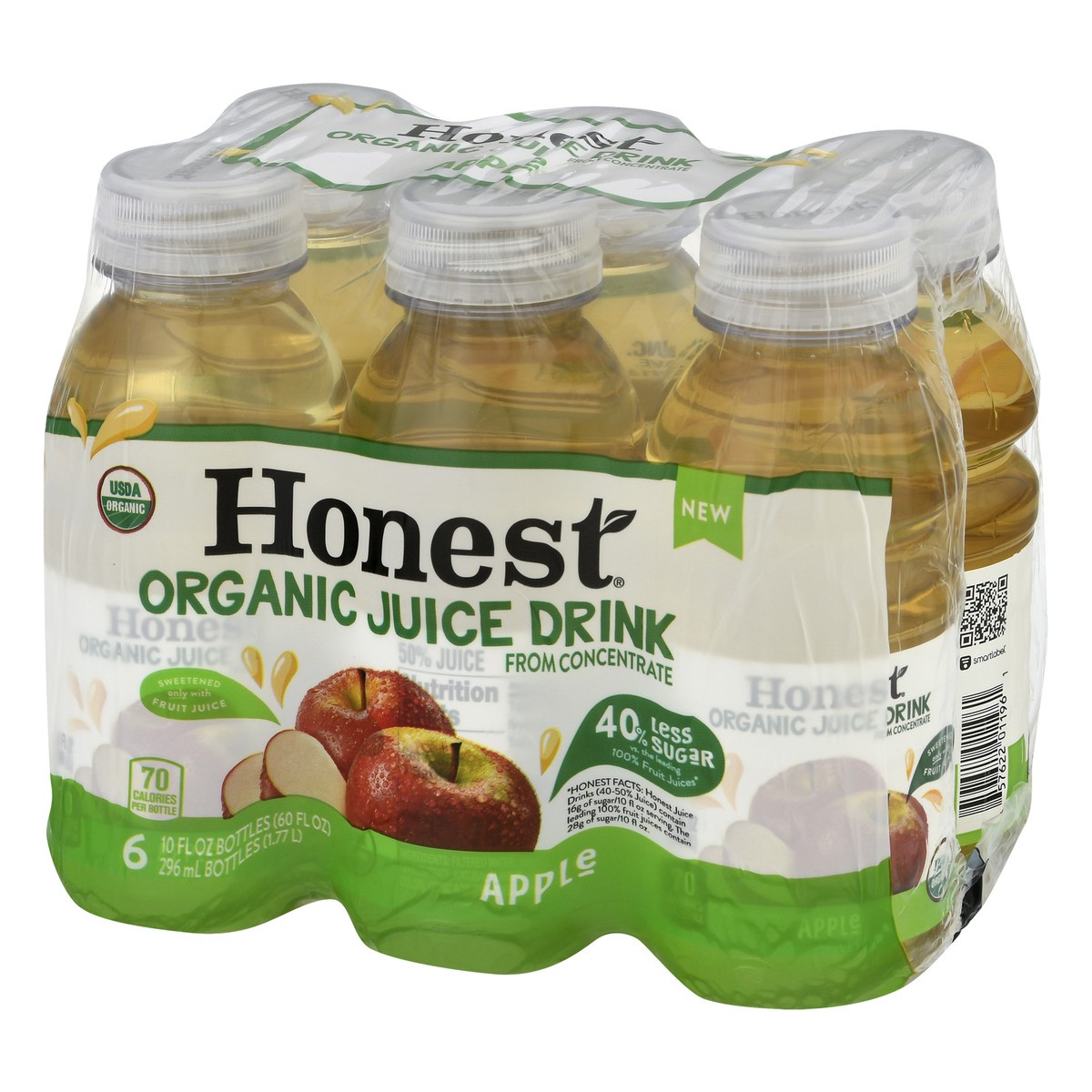 slide 6 of 13, Honest Juice Drink, Apple, Organic, 6 Pack, Shrink Wrapped, 6 ct