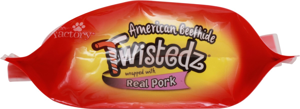 slide 9 of 10, Twistedz Wrapped with Real Pork American Beefhide Dog Chews 3 ea, 3 ct