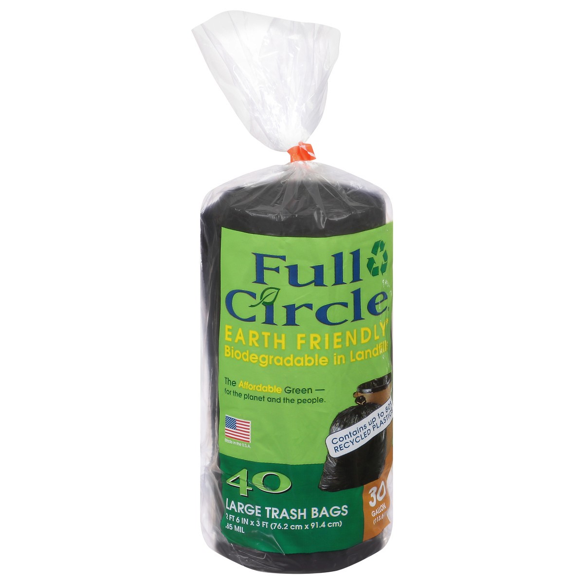 slide 9 of 12, Full Circle Home Full Circle Earth Friendly Biodegradable Large Trash Bags, 40 ct