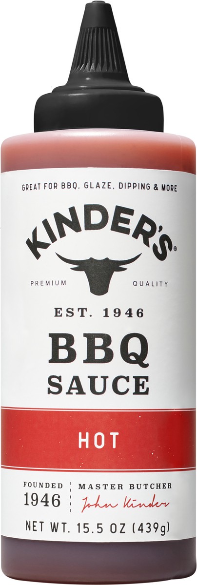 slide 6 of 6, Kinder's Hot BBQ Sauce, 15.5 oz