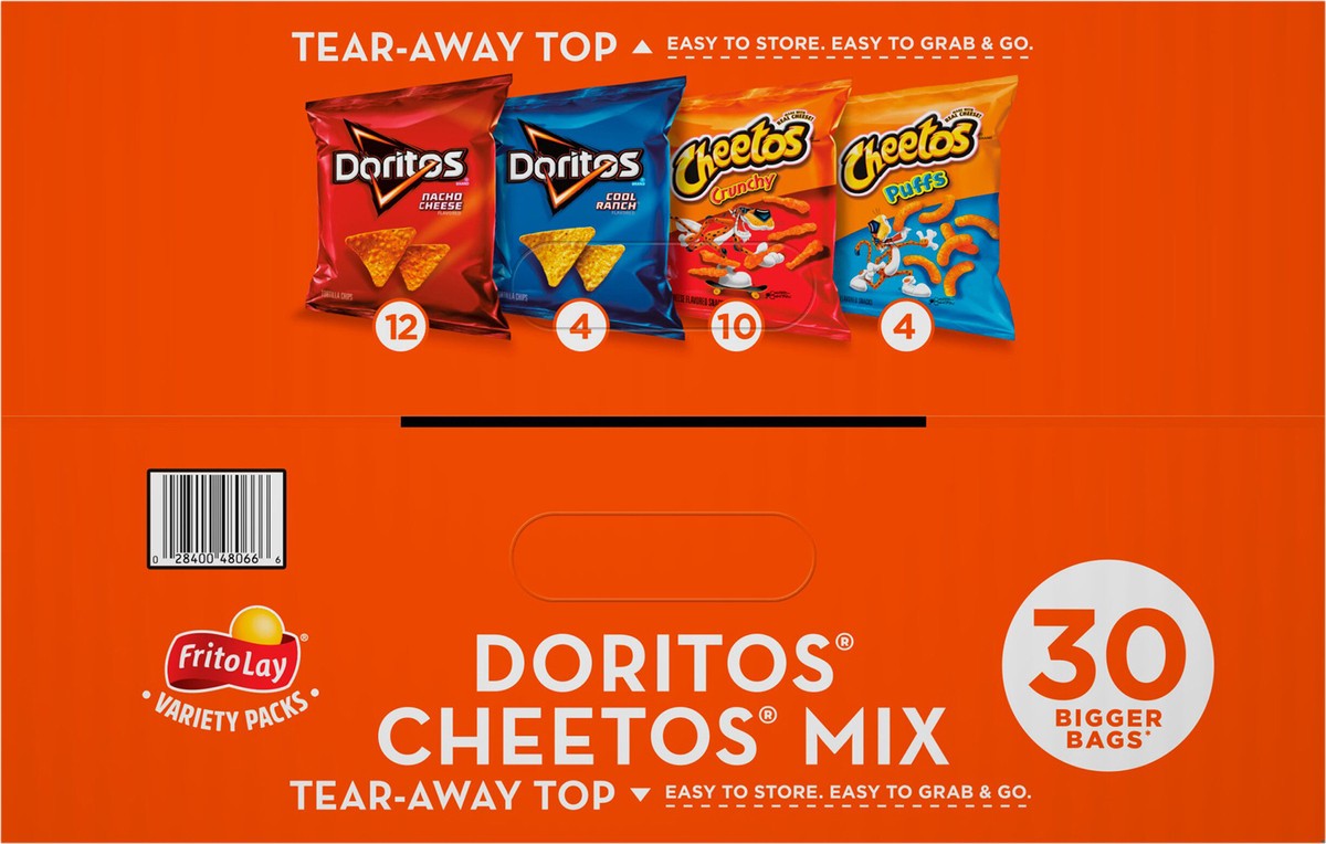 slide 9 of 9, Frito-Lay Doritos Cheetos Mix Variety 53 1/2 Oz 30 Count, 30 ct