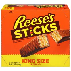 Reese's Sticks King Size Milk Chocolate, Peanut Butter & Crispy Wafers - 24 - 3 oz Packages