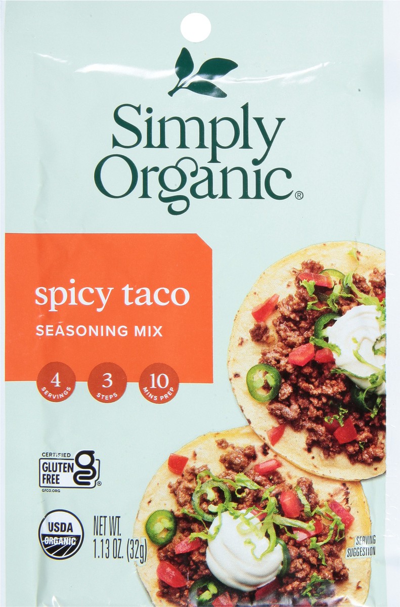 slide 8 of 9, Simply Organic Spicy Taco Seasoning Mix, 1.13 oz