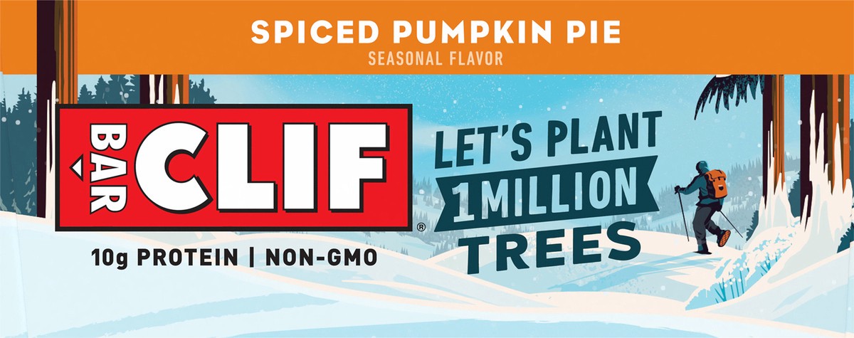 slide 5 of 13, CLIF BAR - Spiced Pumpkin Pie Flavor - Made with Organic Oats - 10g Protein - Non-GMO - Plant Based - Seasonal Energy Bars - 2.4 oz. (12 Count), 28.8 oz