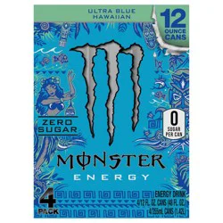 Monster Energy Ultra Blue Hawaiian 6/4/12oz