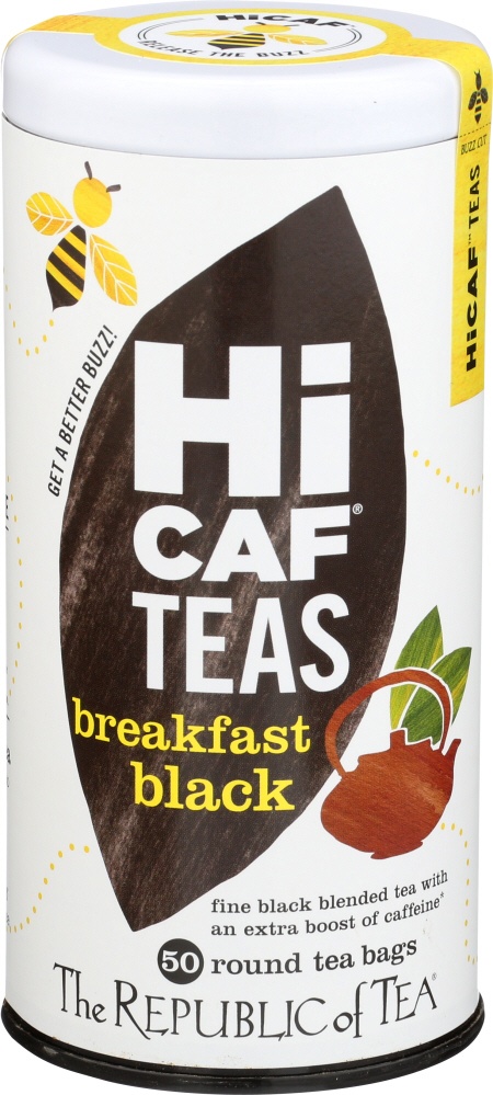 slide 1 of 1, The Republic of Tea Hi Caf Breakfast Black Tea, 50 ct