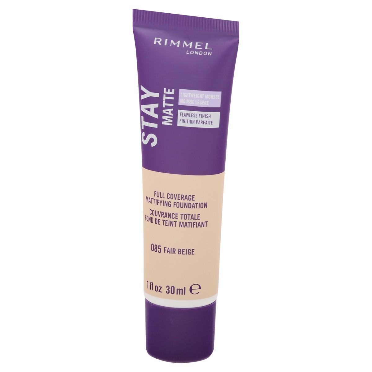 slide 2 of 12, COTY RIMMEL LONDON Rimmel London Stay Matte Liquid Mousse - 085 Fair Beige - Foundation, Lightweight, Shine Control, Oil-Free, 1oz, 1 oz