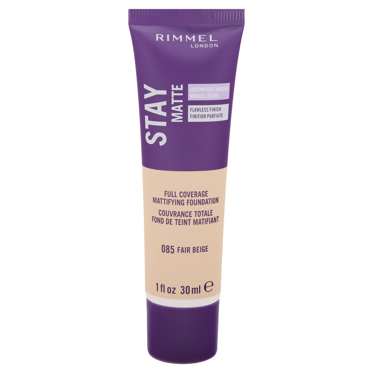 slide 8 of 12, COTY RIMMEL LONDON Rimmel London Stay Matte Liquid Mousse - 085 Fair Beige - Foundation, Lightweight, Shine Control, Oil-Free, 1oz, 1 oz
