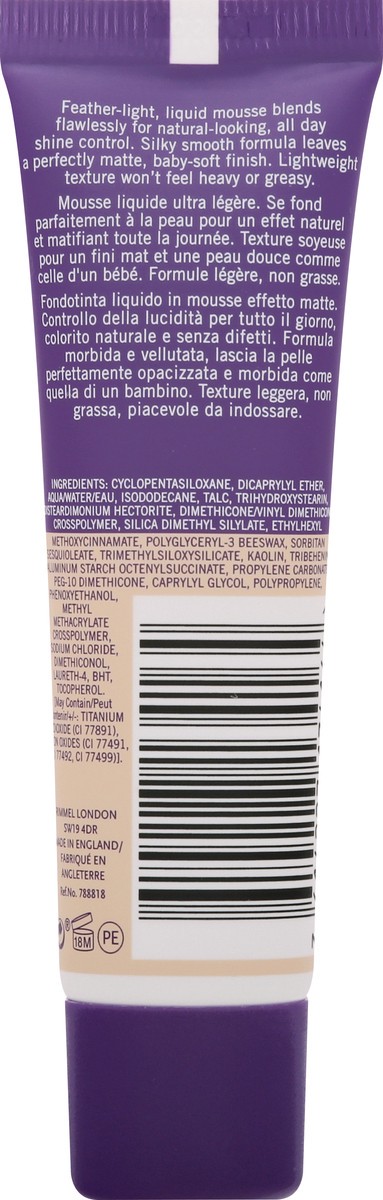 slide 4 of 12, COTY RIMMEL LONDON Rimmel London Stay Matte Liquid Mousse - 085 Fair Beige - Foundation, Lightweight, Shine Control, Oil-Free, 1oz, 1 oz