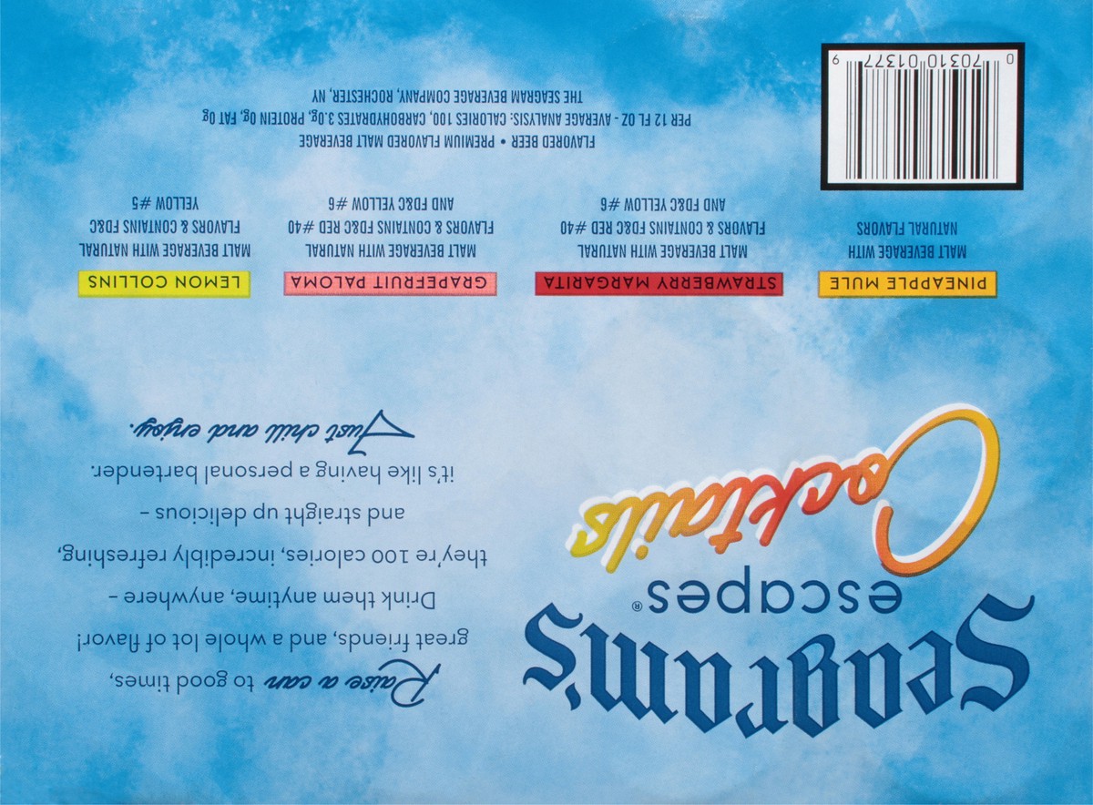 slide 8 of 13, Seagram's Assorted Cocktails 12 - 12 fl oz Cans, 12 ct; 12 oz