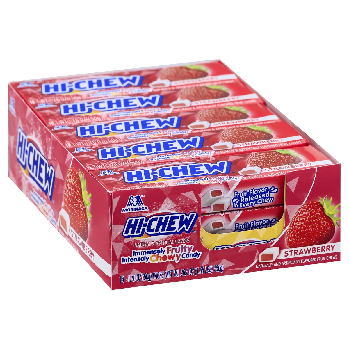 slide 5 of 9, Hi-Chew Strawberry Fruit Chews 15 ea, 15 ct