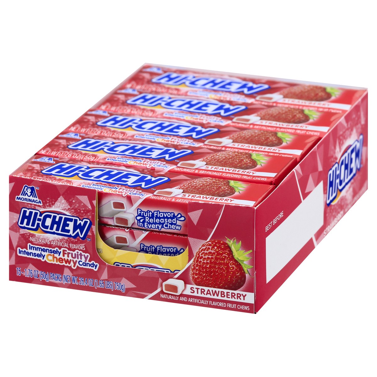 slide 9 of 9, Hi-Chew Strawberry Fruit Chews 15 ea, 15 ct