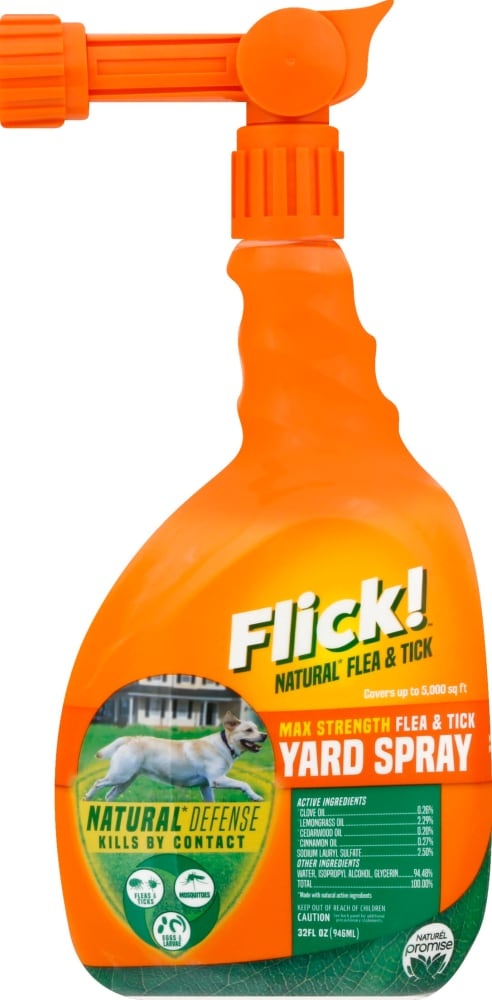slide 1 of 1, Flick! Max Strength Flea & Tick Yard Spray, 32 oz