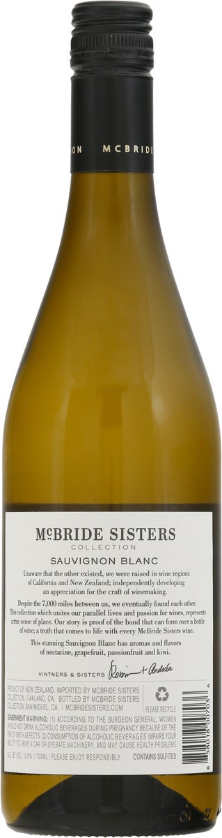 slide 3 of 9, McBride Sisters New Zealand Marlborough Sauvignon Blanc 750 ml, 25.39 fl oz
