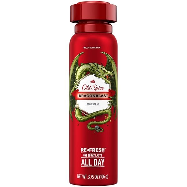 slide 1 of 1, Old Spice Wild Collection Dragonblast Body Spray, 3.75 oz