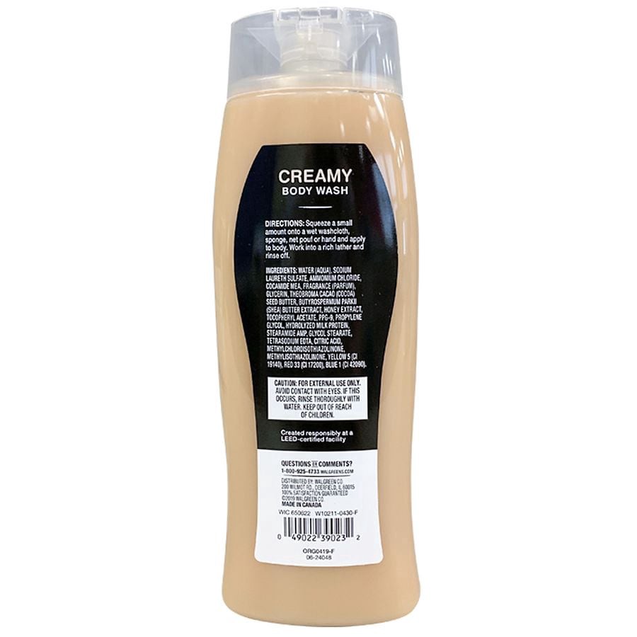 slide 2 of 3, Walgreens Creamy Cocoa Butter & Shea Body Wash, 15 fl oz