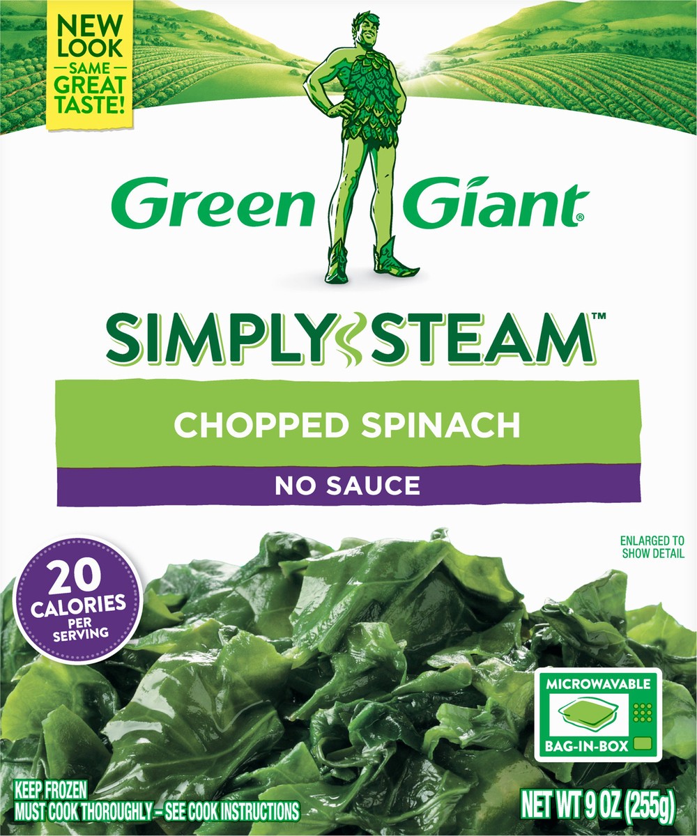 slide 6 of 9, Green Giant Simply Steam No Sauce Chopped Spinach 9 oz, 9 oz