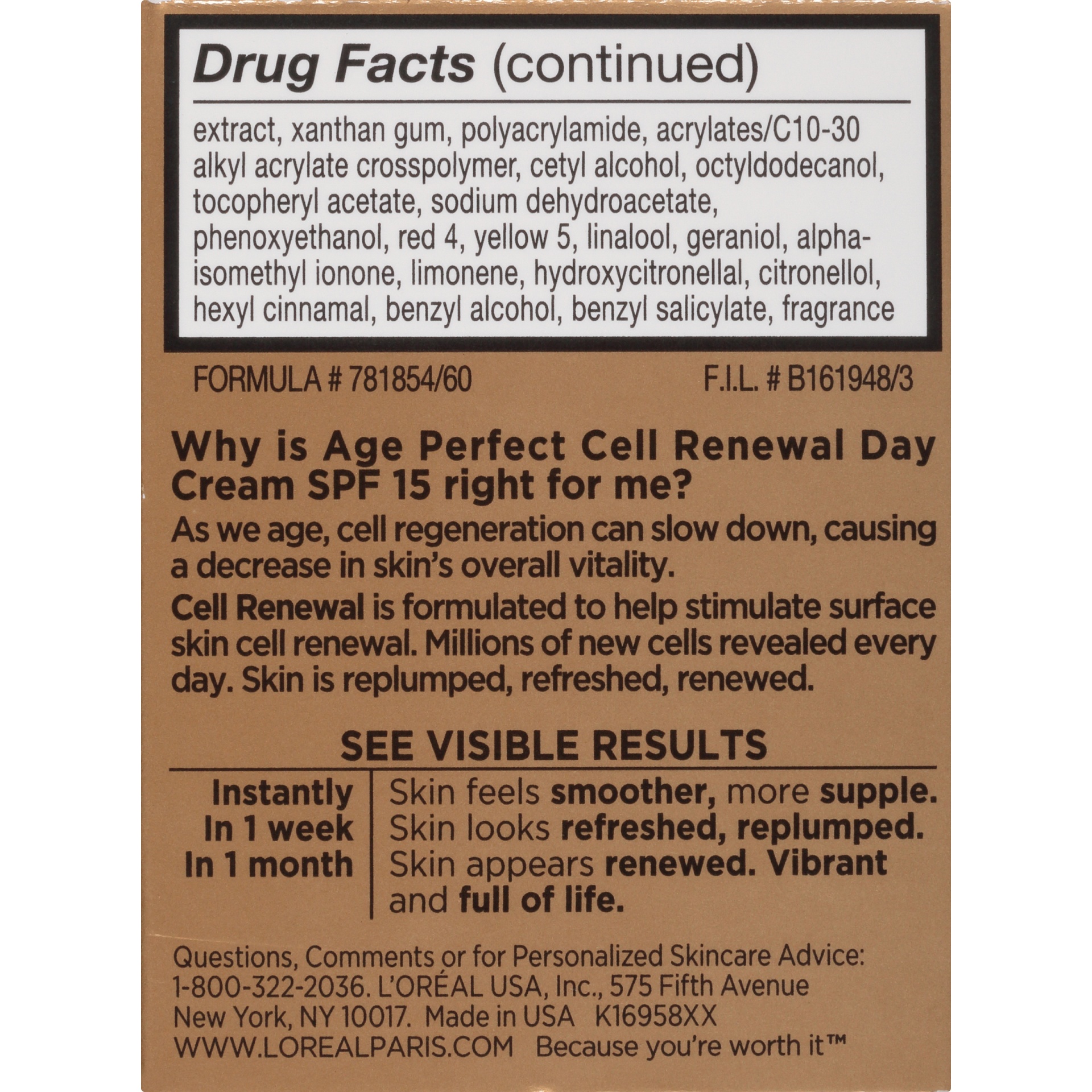 slide 5 of 7, L'Oréal Paris Age Perfect Cell Renewal Day Cream SPF 15, 5 oz