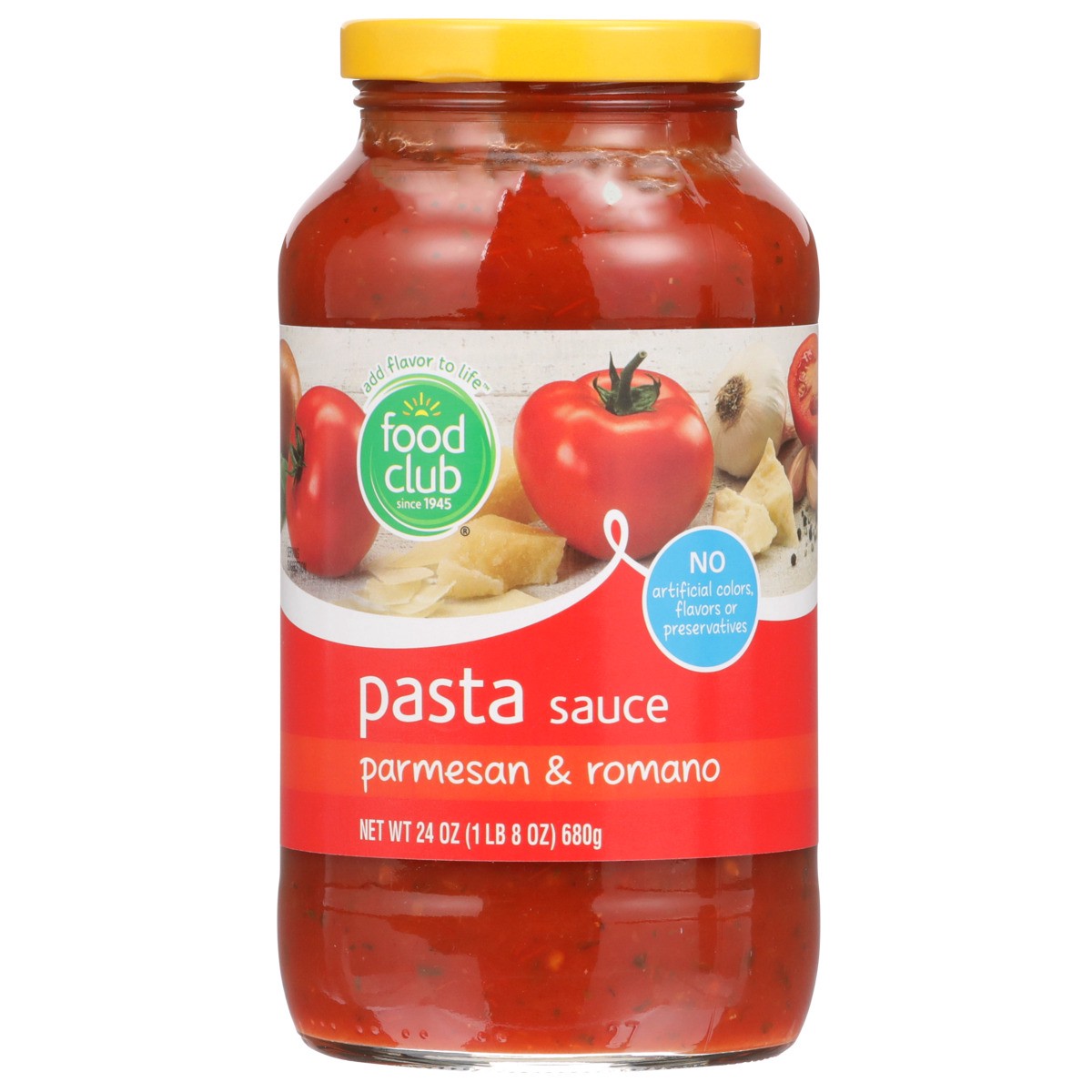 slide 8 of 9, Food Club Parmesan & Romano Pasta Sauce, 24 oz