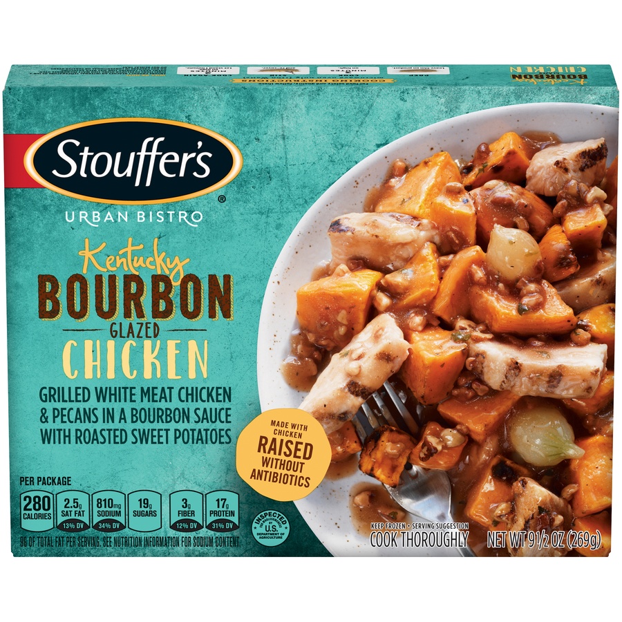 slide 1 of 4, Stouffer's Urban Bistro Kentucky Bourbon Glazed Chicken, 9.5 oz