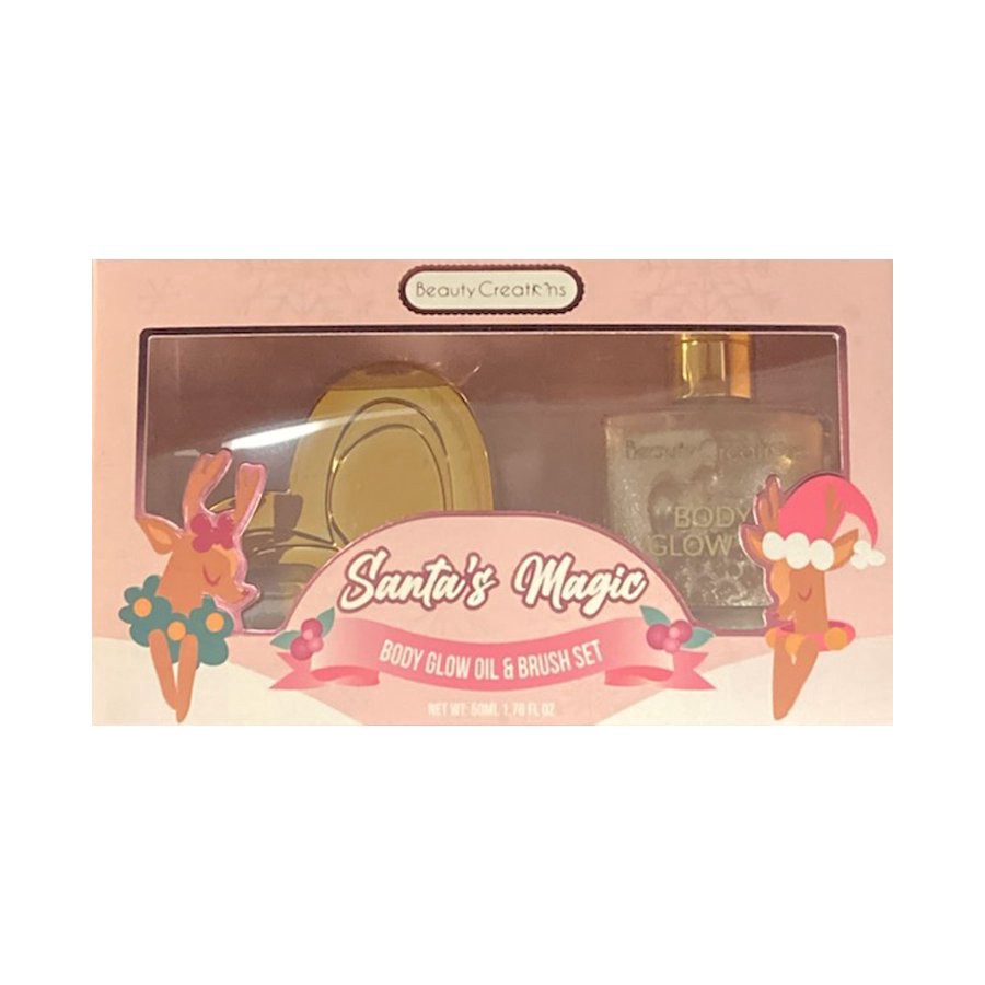 slide 1 of 1, Beauty Creations Santa's Magic Body Glow Oil & Brush Set, 1 ct