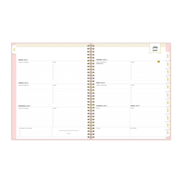 slide 6 of 6, Blue Sky 2024-2025 Day Designer Weekly/Monthly Planning Calendar, 8-1/2"" X 11"", Blush, July To June, 144859, 1 ct