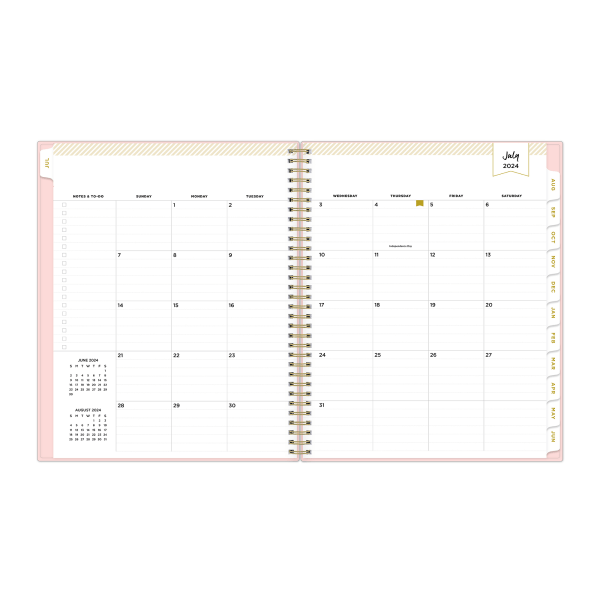 slide 5 of 6, Blue Sky 2024-2025 Day Designer Weekly/Monthly Planning Calendar, 8-1/2"" X 11"", Blush, July To June, 144859, 1 ct