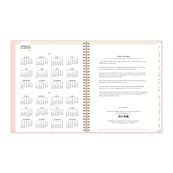 slide 3 of 6, Blue Sky 2024-2025 Day Designer Weekly/Monthly Planning Calendar, 8-1/2"" X 11"", Blush, July To June, 144859, 1 ct