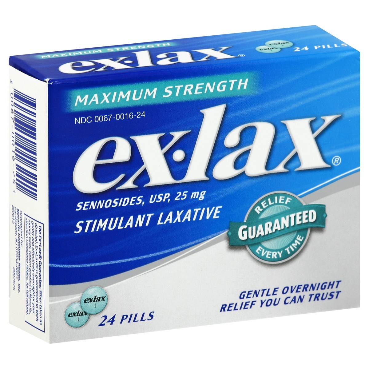 slide 1 of 1, ex-lax Maximum Strength Stimulant Laxative Constipation Relief Pills for Occasional Constipation - 24 Count, 24 ct