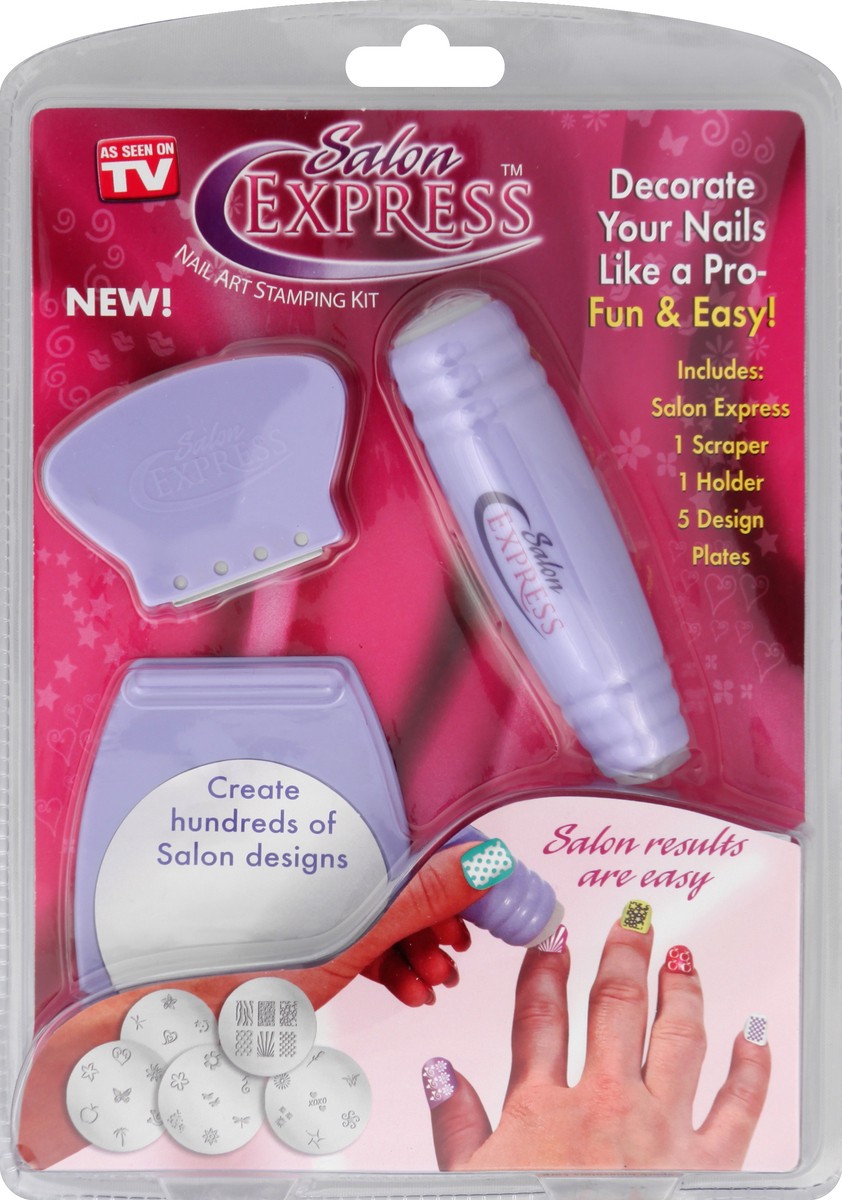 slide 1 of 3, Salon Express Nail Art Stamping Kit 1 ea, 1 ct