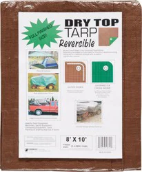 Foremost Tarp Co. Dry Top Reversible Tarp - Brown/Green