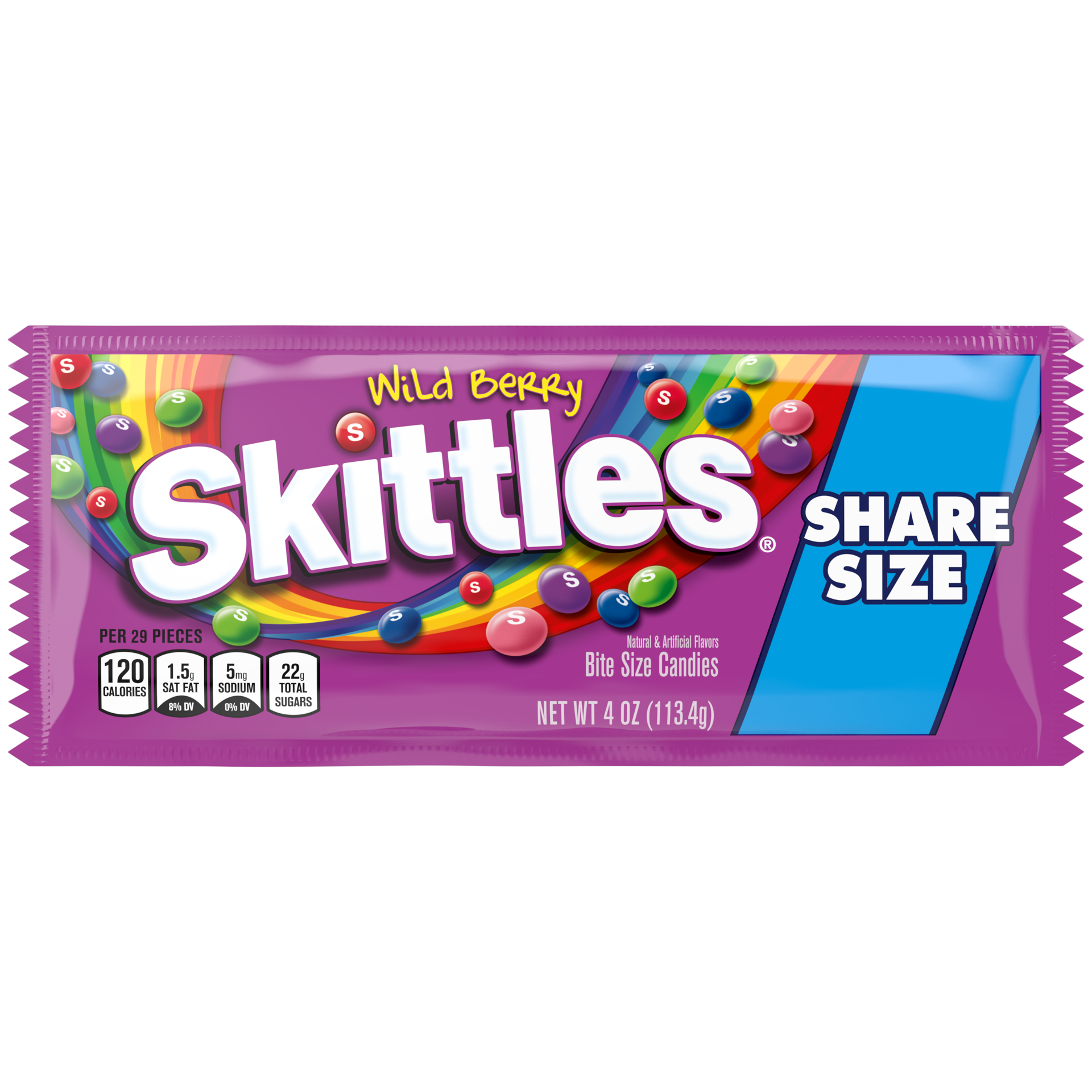 slide 1 of 8, SKITTLES Wild Berry Chewy Candy, Share Size, 4 oz Bag, 4 oz