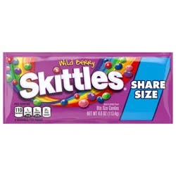 SKITTLES Wild Berry Chewy Candy, Share Size, 4 oz Bag