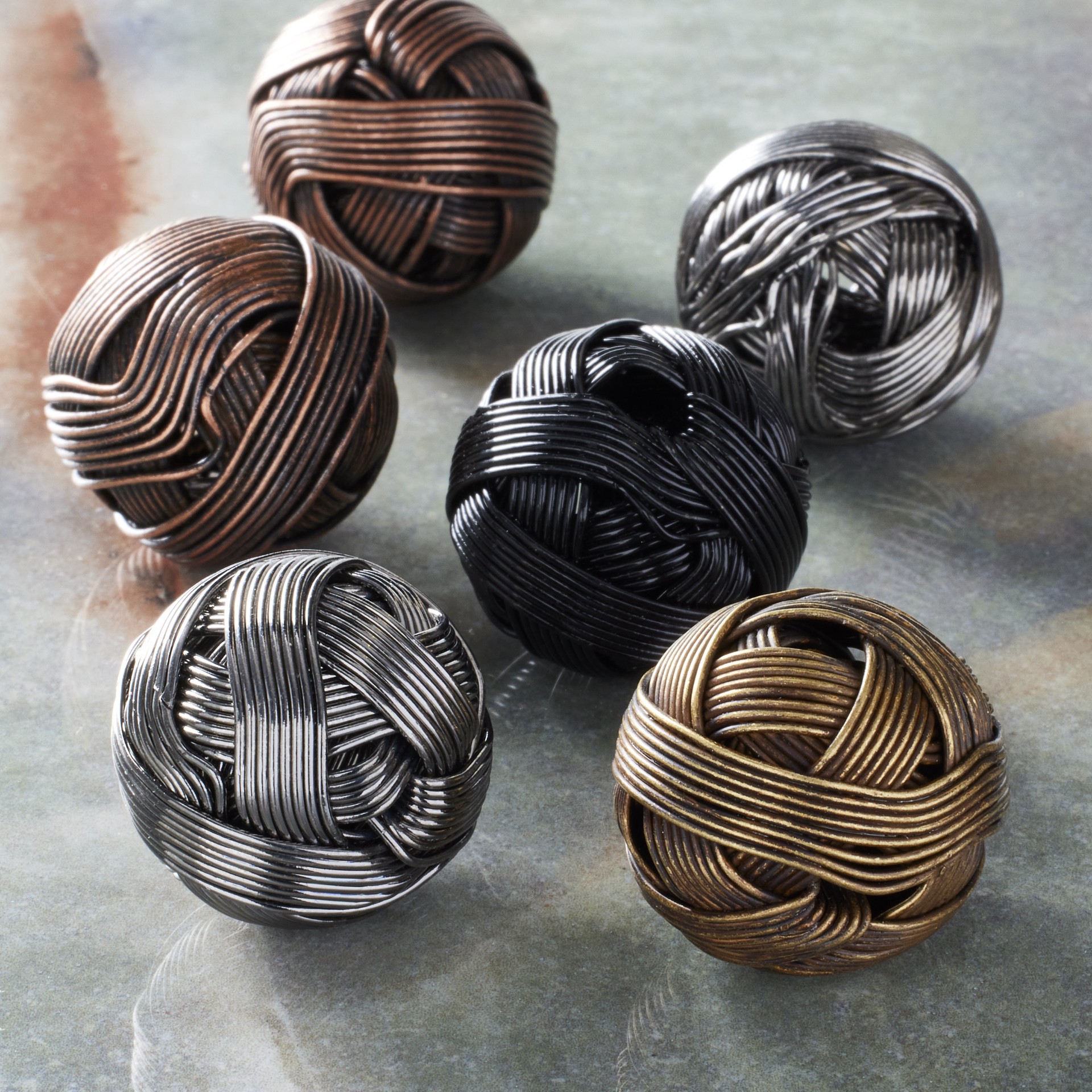 slide 3 of 3, Multicolor Precious Metal Wire Beads, 25mm By Bead Landing, 25 mm