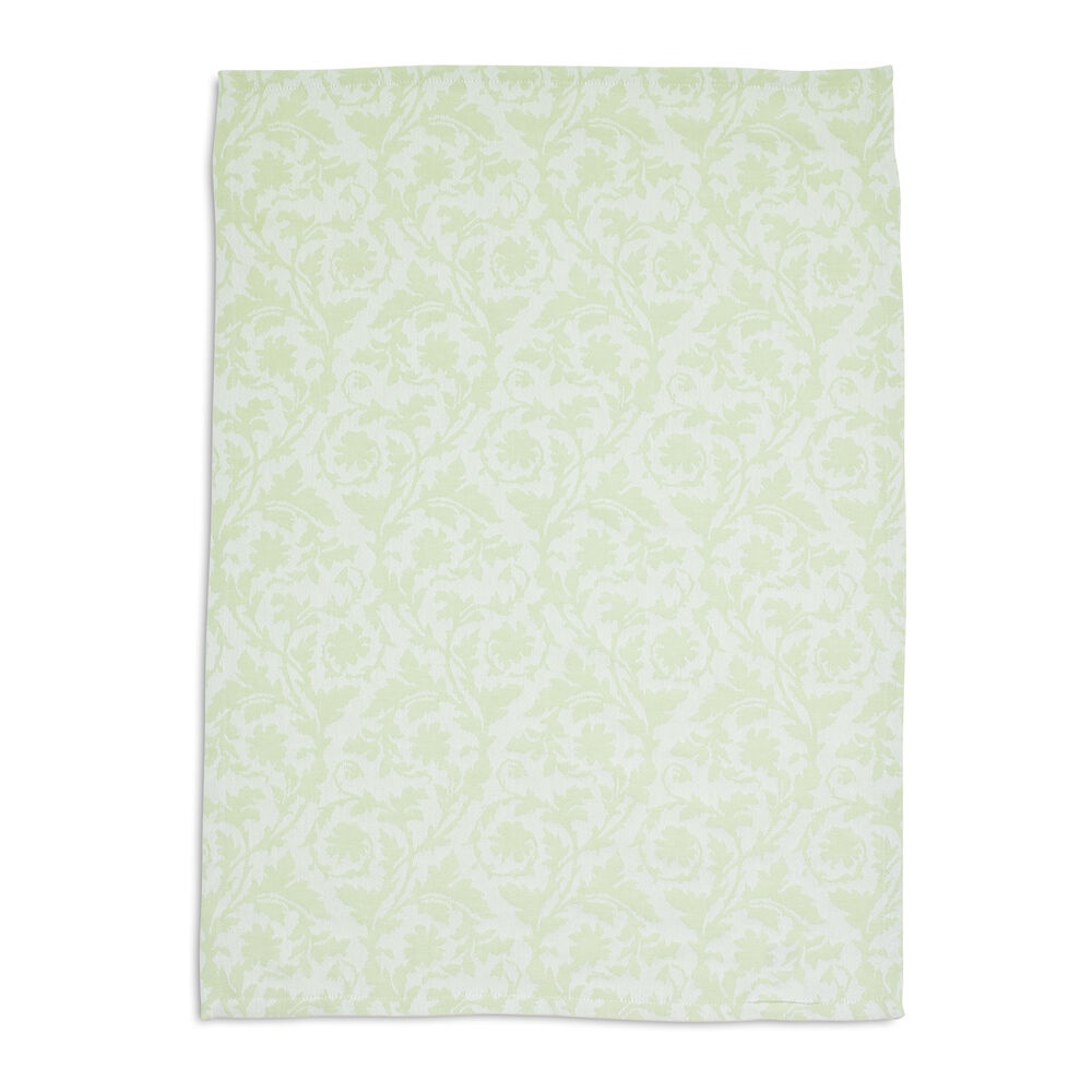 slide 1 of 1, Sur La Table Green Floral Jacquard Kitchen Towel, 28 in x 20 in