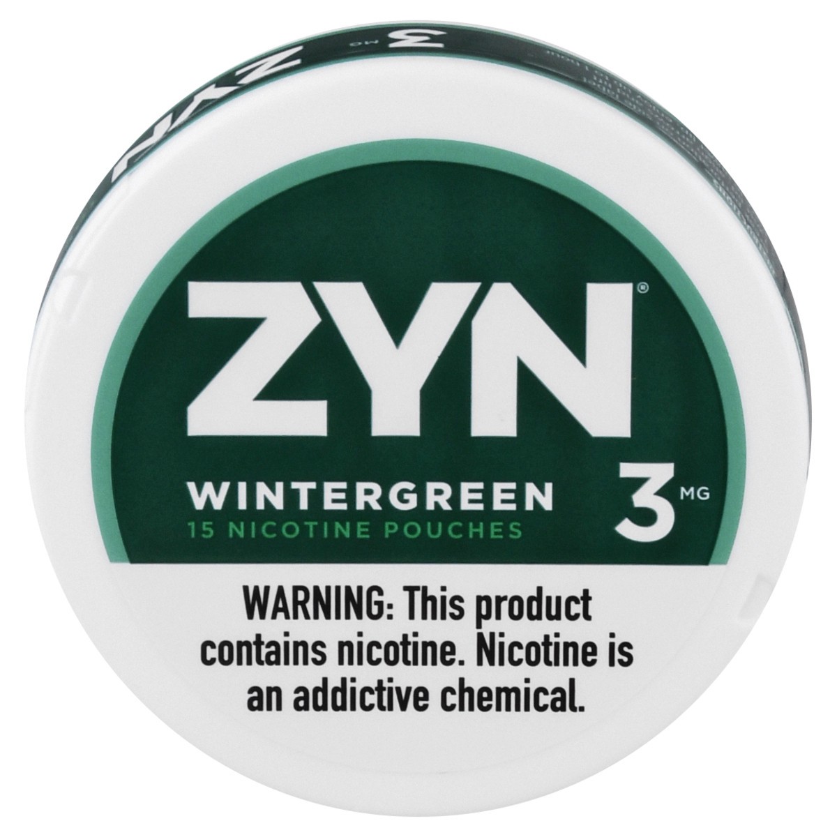 slide 1 of 9, ZYN 3 mg Wintergreen Nicotine Pouches 15 ea, 15 ct