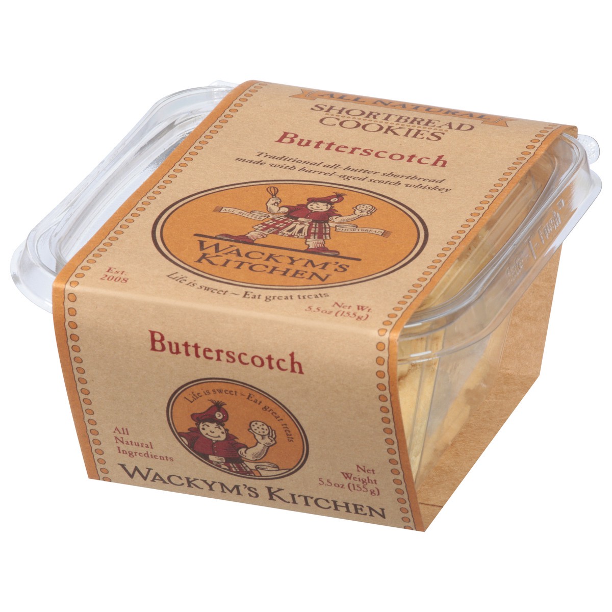 slide 8 of 13, Wackym's Kitchen All Natural Shortbread Butterscotch Cookies 5.5 oz, 5.5 oz