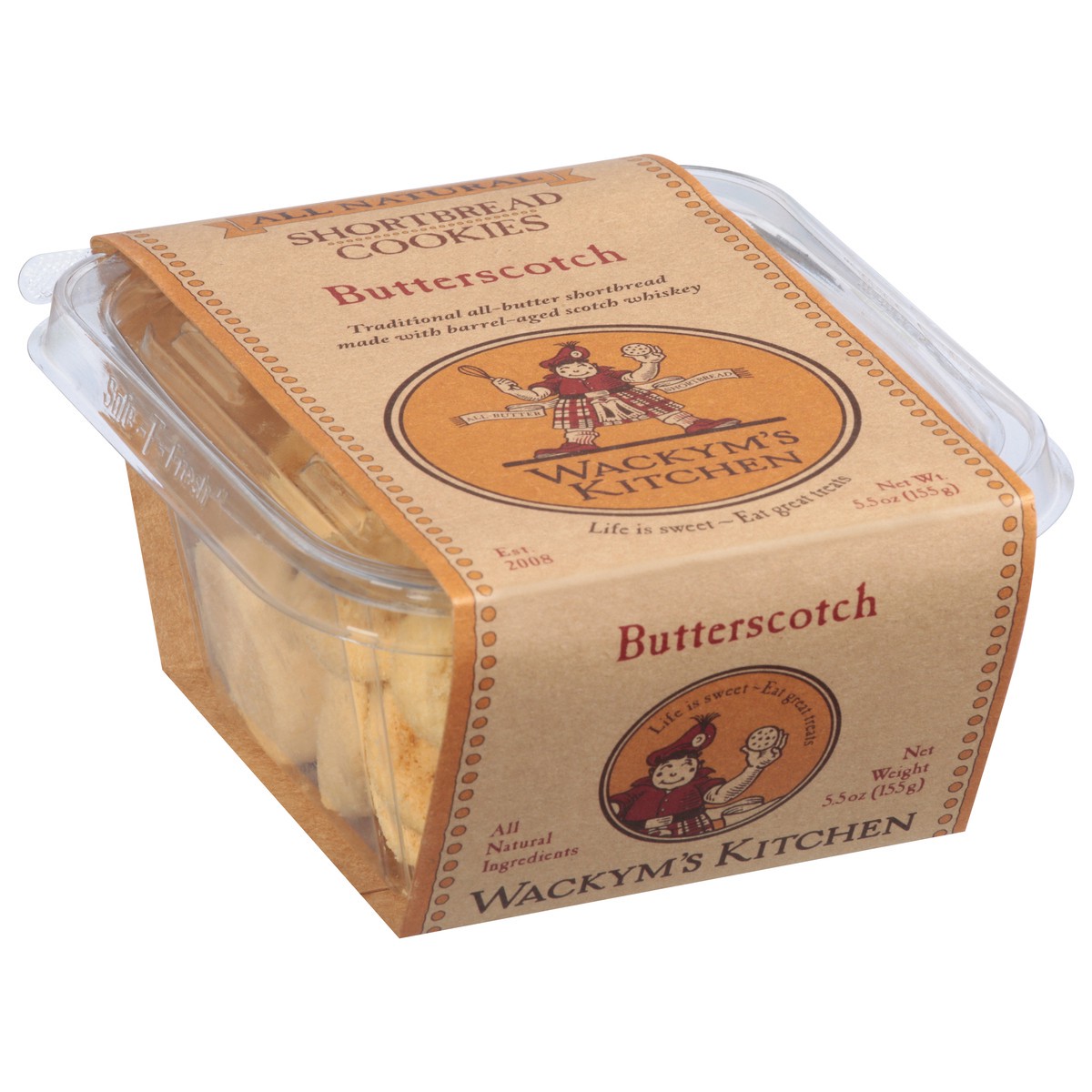 slide 7 of 13, Wackym's Kitchen All Natural Shortbread Butterscotch Cookies 5.5 oz, 5.5 oz