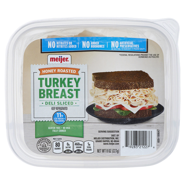 Meijer Honey Roasted Deli Sliced Turkey Breast 8 oz Shipt