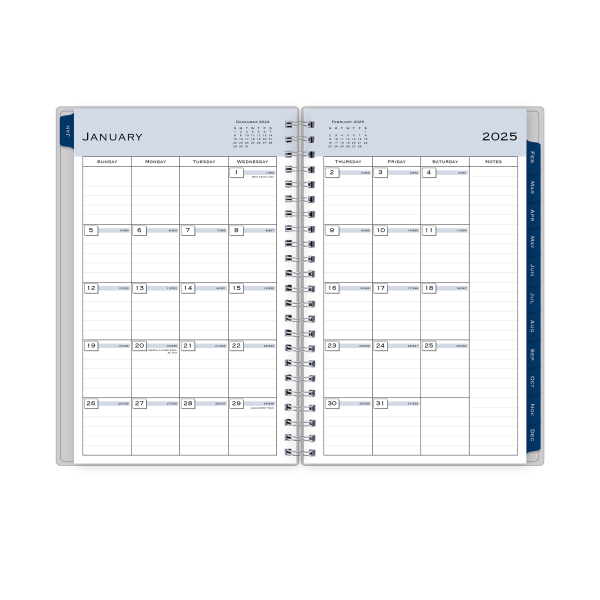 slide 7 of 7, Blue Sky 2025 Blue Sky Weekly/Monthly Planning Calendar, 5"" X 8"", Passages/Solid Gray, January To December, 1 ct