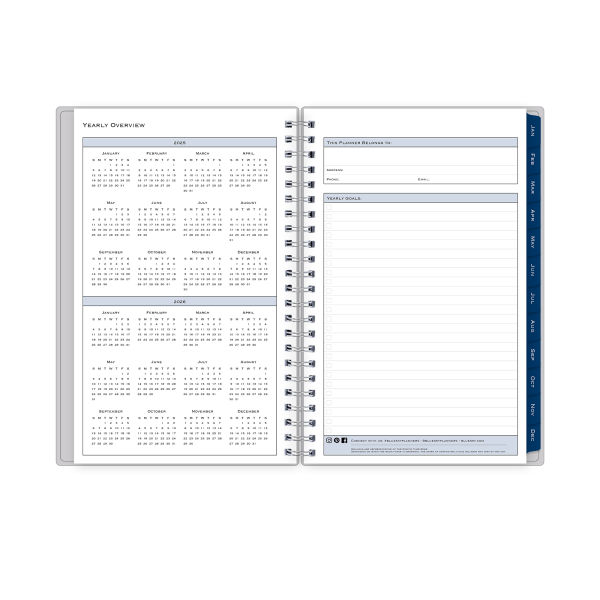 slide 6 of 7, Blue Sky 2025 Blue Sky Weekly/Monthly Planning Calendar, 5"" X 8"", Passages/Solid Gray, January To December, 1 ct