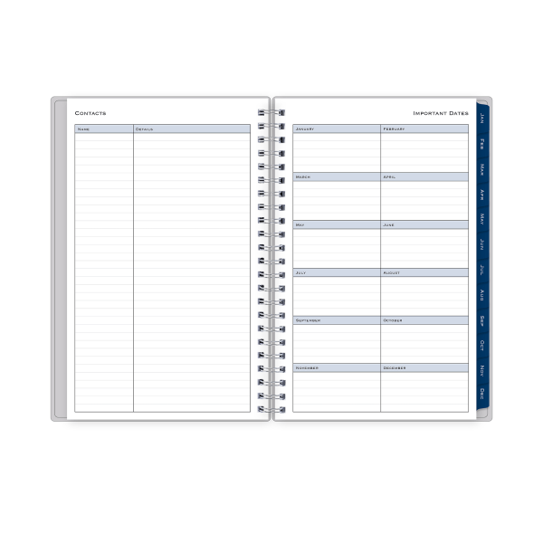 slide 3 of 7, Blue Sky 2025 Blue Sky Weekly/Monthly Planning Calendar, 5"" X 8"", Passages/Solid Gray, January To December, 1 ct