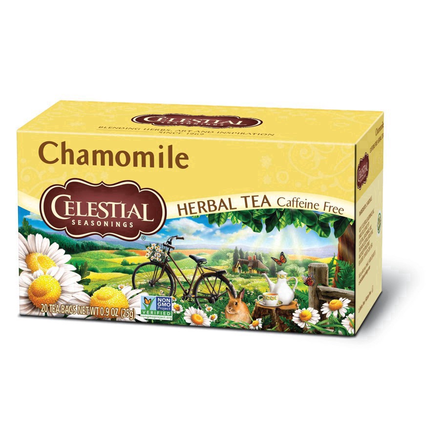 slide 9 of 30, Celestial Seasonings Caffeine Free Chamomile Herbal Tea 20 Tea Bags, 20 ct