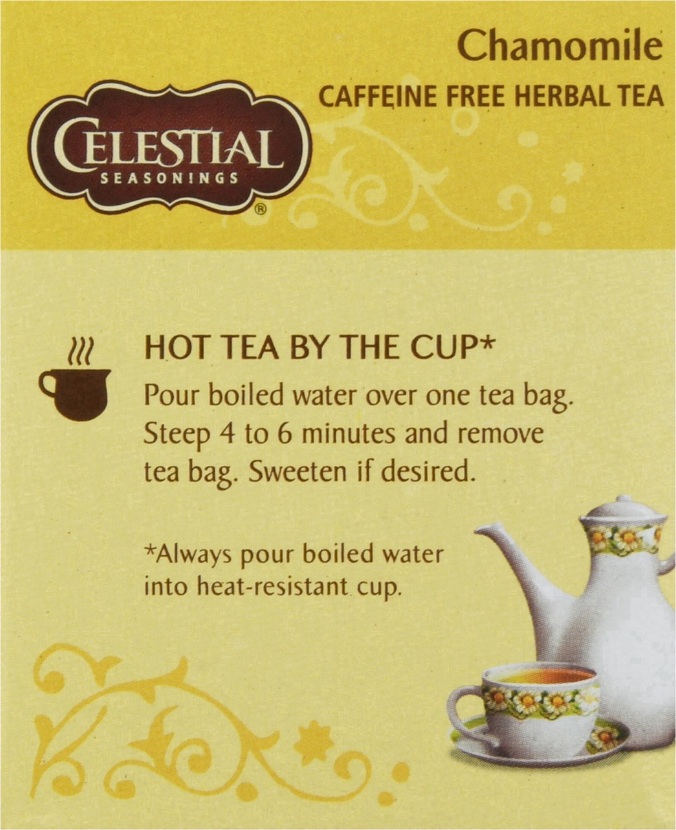 slide 14 of 30, Celestial Seasonings Caffeine Free Chamomile Herbal Tea 20 Tea Bags, 20 ct