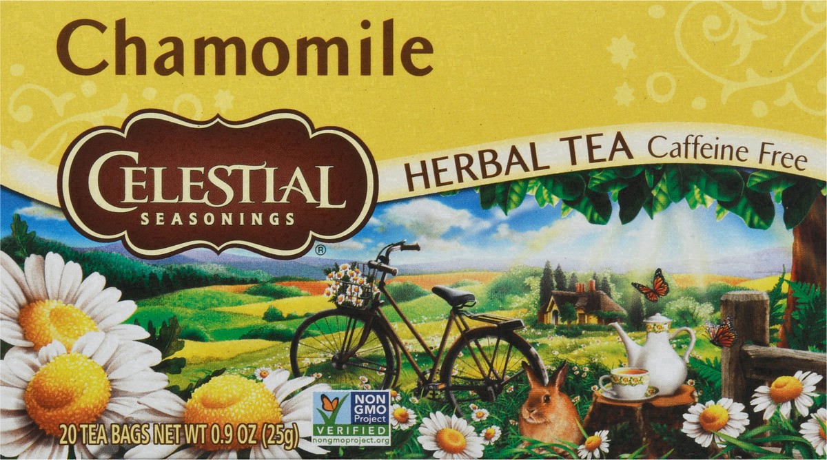 slide 4 of 30, Celestial Seasonings Caffeine Free Chamomile Herbal Tea 20 Tea Bags, 20 ct
