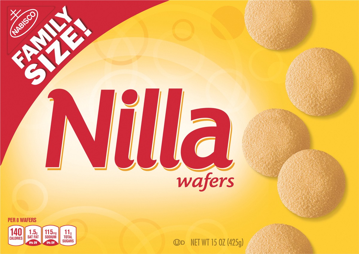 slide 3 of 9, Nilla Wafers Vanilla Wafer Cookies, Family Size, 15 oz, 15 oz